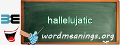 WordMeaning blackboard for hallelujatic
